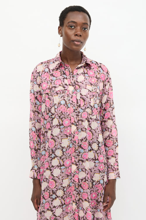 Isabel Marant Étoile Floral Eliane Shirt Dress