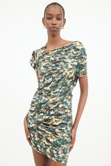 Isabel Marant Étoile Jersey Printed Drape Dress