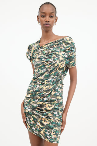 Isabel Marant Étoile Jersey Printed Drape Dress