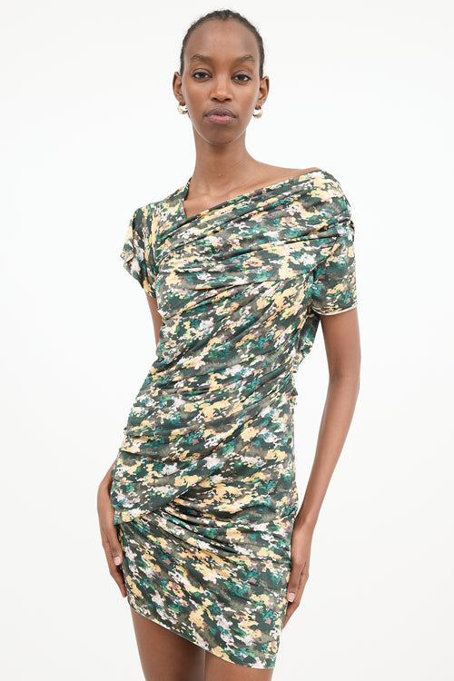 Isabel Marant Étoile Jersey Printed Drape Dress