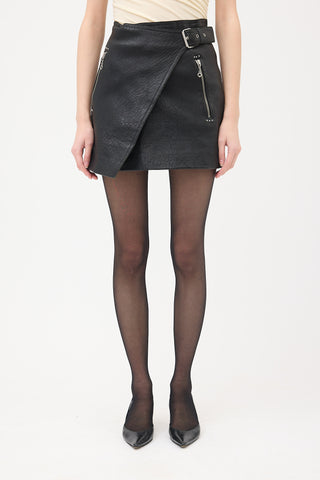 Isabel Marant Étoile Leather Kakili Wrap Skirt