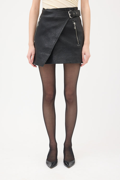 Isabel Marant Étoile Leather Kakili Wrap Skirt