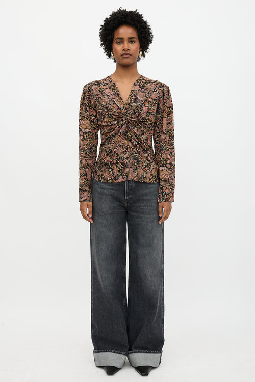 Isabel Marant Étoile Paisley Zekia Twist Top