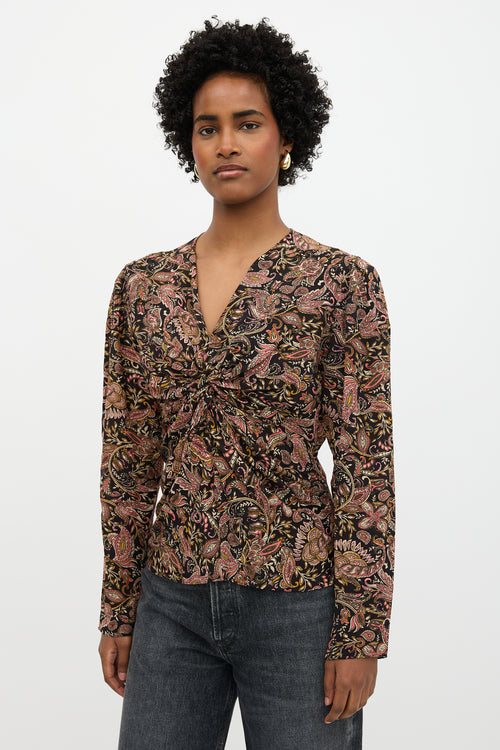 Isabel Marant Étoile Paisley Zekia Twist Top