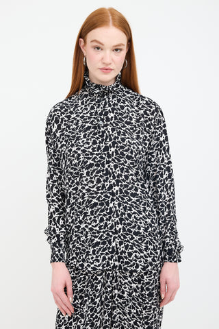 Isabel Marant Étoile Printed Mock Neck Blouse