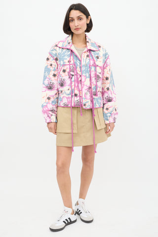 Isabel Marant Étoile Purple & Multicolour Floral Haines Quilted Jacket