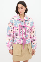 Isabel Marant Étoile Purple & Multicolour Floral Haines Quilted Jacket