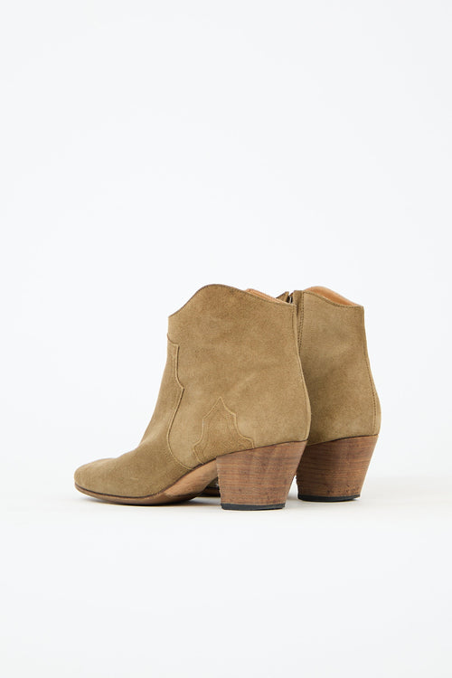 Isabel Marant Étoile Suede Dicker Ankle Boot
