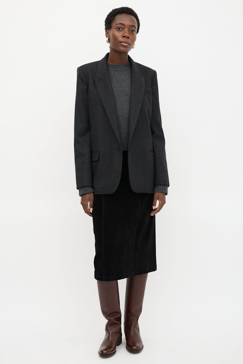Isabel Marant Étoile Wool Charlyne Plaid Blazer