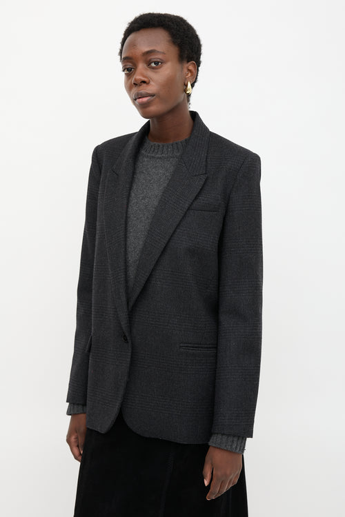 Isabel Marant Étoile Wool Charlyne Plaid Blazer