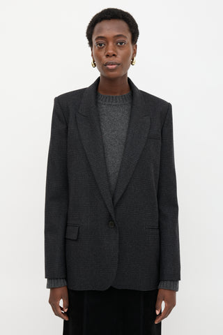 Isabel Marant Étoile Wool Charlyne Plaid Blazer