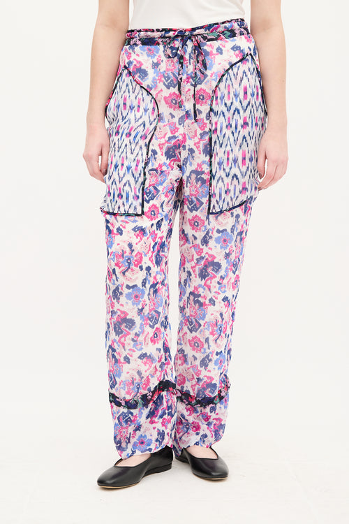 Isabel Marant Étoile White & Multi Floral Ryama Pant