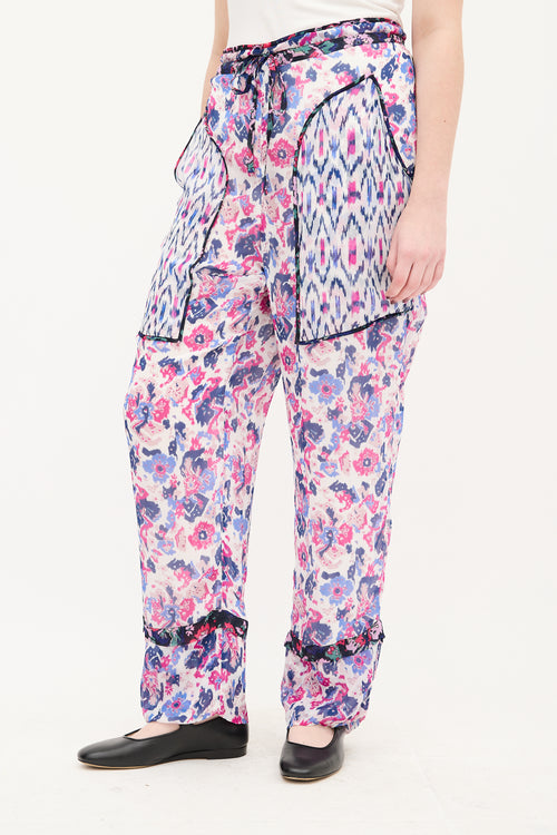 Isabel Marant Étoile White & Multi Floral Ryama Pant