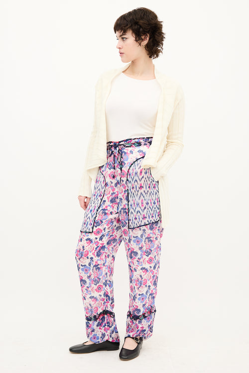 Isabel Marant Étoile White & Multi Floral Ryama Pant