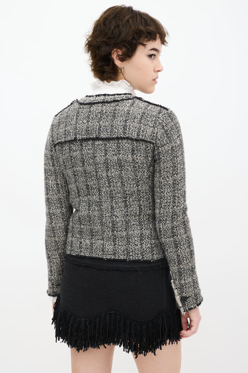 Isabel Marant Etoile Grey & Black Wool Tweed Jacket