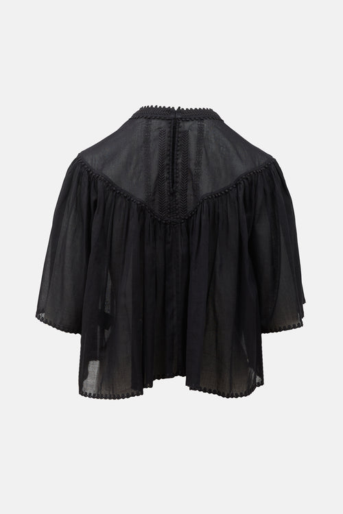 Isabel Marant Étoile Voile Embroidered Blouse