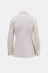 Isaia Silk Check Blazer