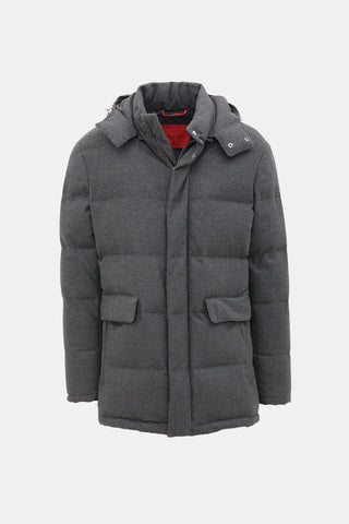 Isaia Wool Hooded Parka