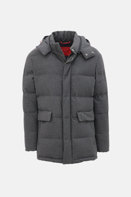 Isaia Wool Hooded Parka