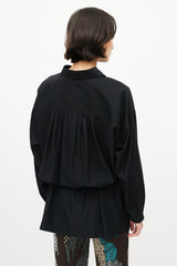 Issey Miyake Black Drawstring Long Shirt