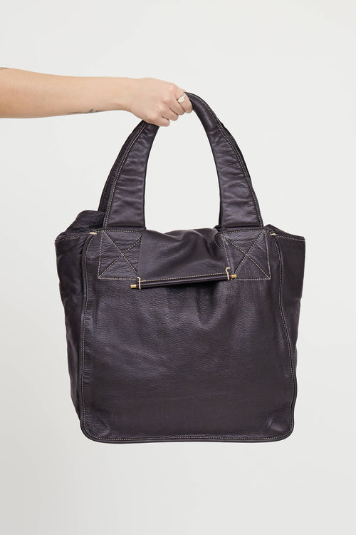 Fete Leather Tote Bag