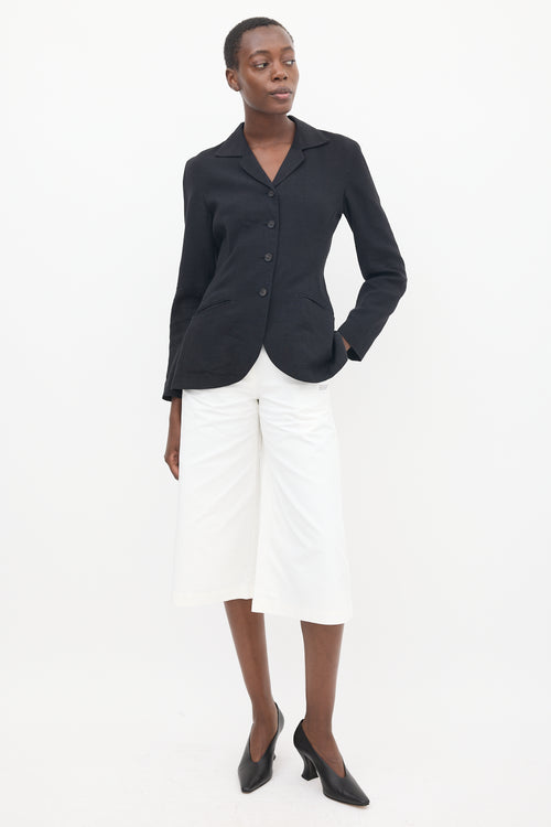 Issey Miyake Black Notched Lapel Blazer