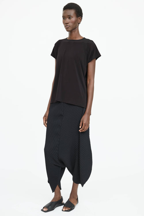 Pleats Please Issey Miyake Pleated Drop Seat Pant