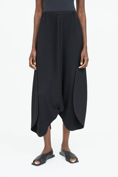 Pleats Please Issey Miyake Pleated Drop Seat Pant