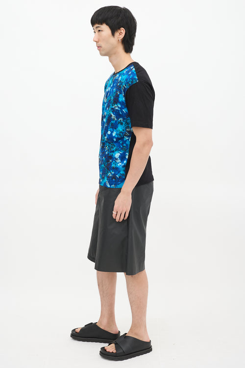 Issey Miyake Blue & Black Dye Printed T-Shirt