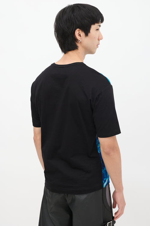 Issey Miyake Blue & Black Dye Printed T-Shirt