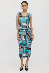 Pleats Please Issey Miyake Geometric Pleated Dress