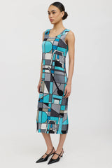 Pleats Please Issey Miyake Geometric Pleated Dress