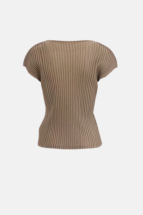  Pleated Short Sleeve Top