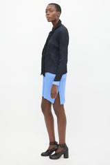 Issey Miyake Fete Black Sparkly Plissé Shirt