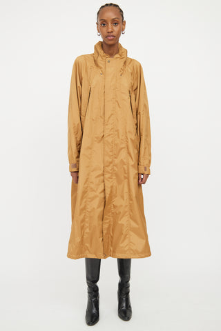 Issey Miyake Caramel Hooded Rain Jacket