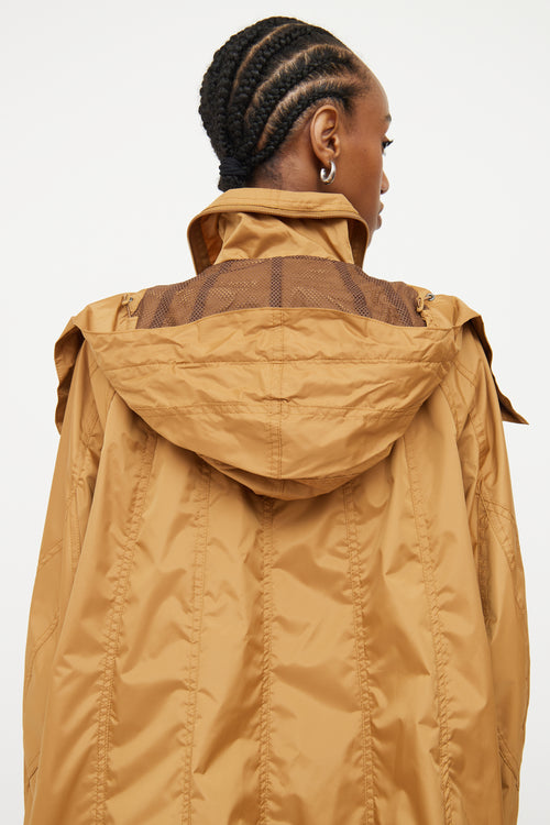 Issey Miyake Caramel Hooded Rain Jacket