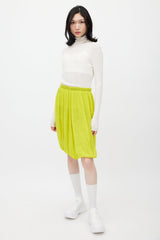 Issey Miyake Green Gathered Skirt