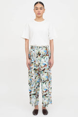 Issey Miyake Crush Wide Leg Pant