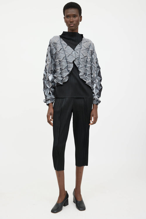 Issey Miyake 2021 Geometric Pleated Cardigan