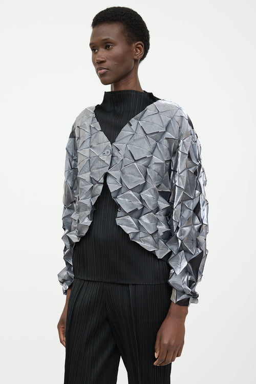 Issey Miyake 2021 Geometric Pleated Cardigan