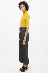 Issey Miyake Grey Metallic Pleated Trouser