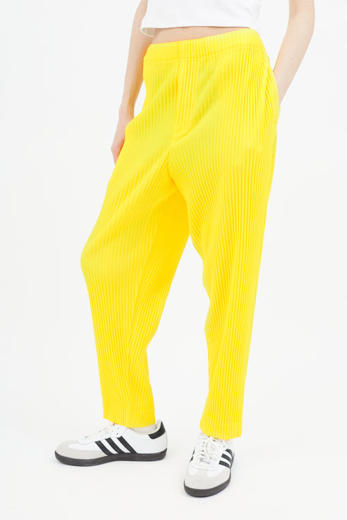 Issey Miyake Homme Plisse Yellow Pleated Pant