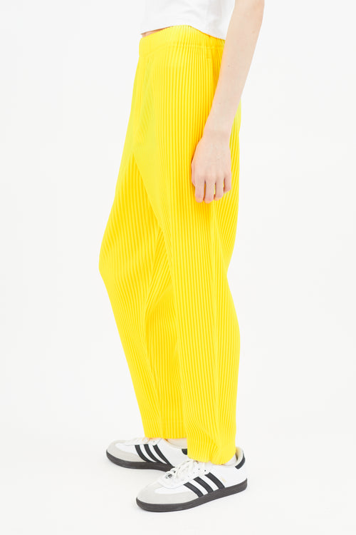 Issey Miyake Homme Plisse Yellow Pleated Pant