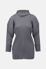 Issey Miyake Pleated Mock Neck Top