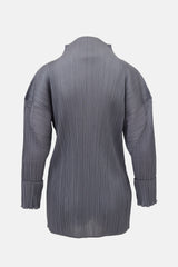Issey Miyake Pleated Mock Neck Top