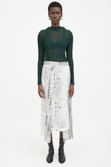 Issey Miyake Pleated Mock Neck Top