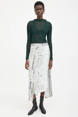 Issey Miyake Pleated Mock Neck Top
