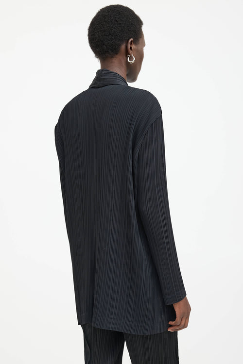 Issey Miyake Pleated Shawl Cardigan