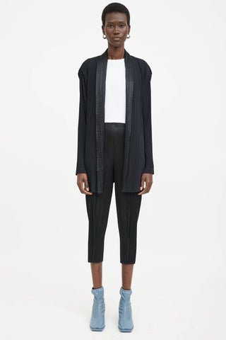 Issey Miyake Pleated Shawl Cardigan