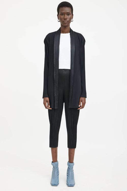 Issey Miyake Pleated Shawl Cardigan